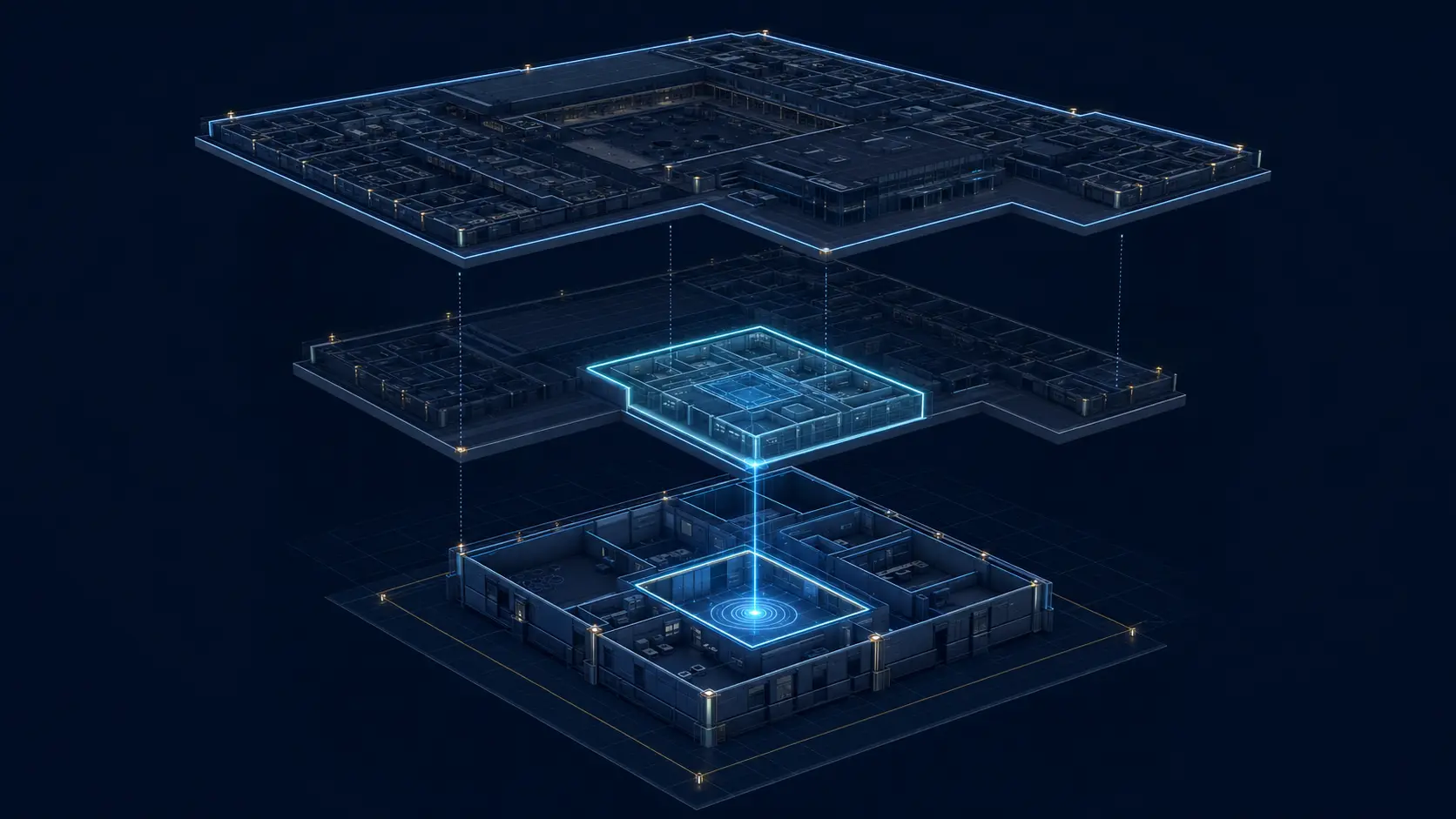 SOS LiveLocate precision tiers across multiple building floors